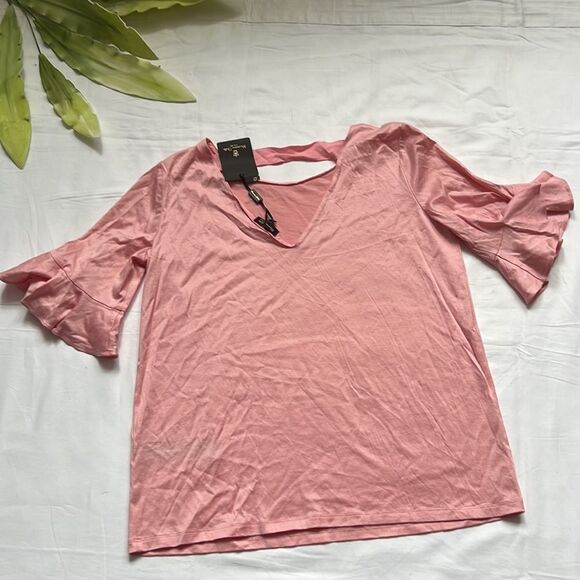 𝅺⭐️nwt Massimo Dutti Ruffle Sleeve Top⭐️ - Picture 5 of 8